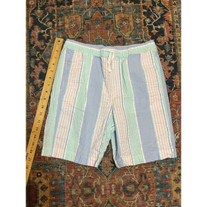 NWOT Little Boys Janie and Jack Seersucker Colorful Stripe Cotton Shorts Size 14